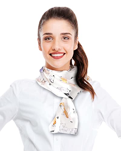 CBC Crown Women's Lightweight Animal Theme Patterns Silky Feeling 13"x60" Fashion Scarf, Made in Korea3