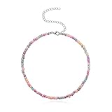 [LIBERTY-M] ビーズネックレス レディース パステルカラー カラフル 人気デザイン 淡い色 32-42cm 調節可能 オルチャン アクセサリー ビーズ