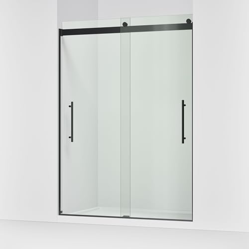 KOHLER 702429-L-BL LEVITY™ PLUS 3/8 SHOWER DOOR 82x 59-5/8 with Vertical Ladder Handle in Matte Black