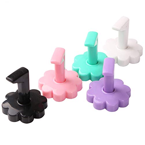 10pcs Assorted Color Plastic Detachable Plum-shaped Nail Art Practice Training Stands Nail Art False Tip Holders Nail Art Beauty Accessories Tool