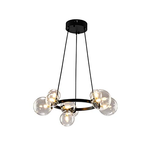 Lustre noir 9 lumières QHQQXN pour illuminer un grand salon sombre avec style