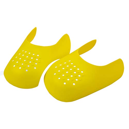 WKBY 1 par de zapatillas antiarrugas protectores protectores de zapatos reductores de zapatos pliegues universales (Yellow)