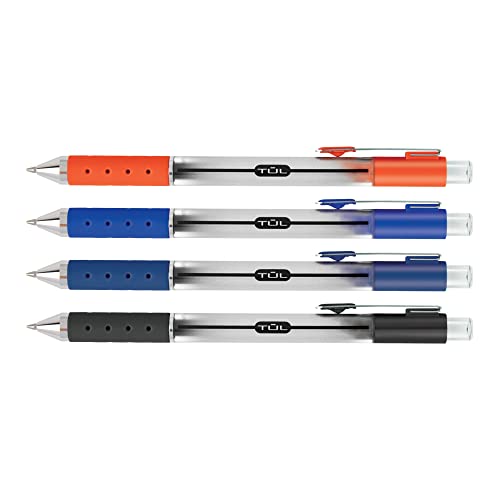 Tul Retractable Gel Pens, Bullet Point, 0.7 Mm, Gray Barrel, Assorted Standard Ink Colors, Pack Of 8 #TOP1