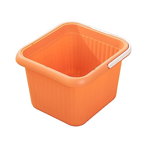 Tina para remojar pies grande con diseño de asas naranja miniatura 7