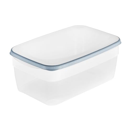 keeeper Contenitore salvafreschezza, 5.400 ml, adatto al microonde, impilabile, lavabile in lavastoviglie, 31,5 x 20 x 12,5 cm, Franco, blu nordico (blu)