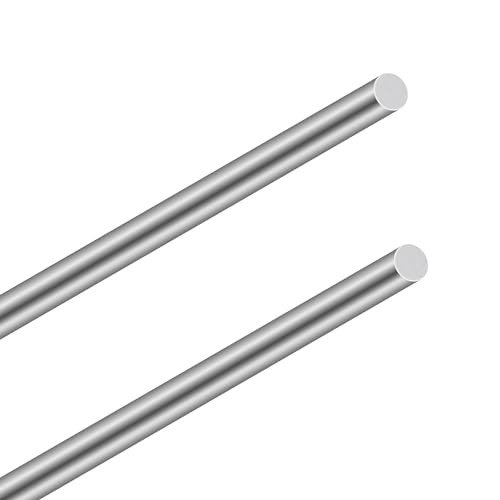 LAVMHAB Varillas redondas de acero inoxidable 304 de 12 mm x 300 mm, barra de eje de acero sólido para modelos de manualidades (paquete de 2)