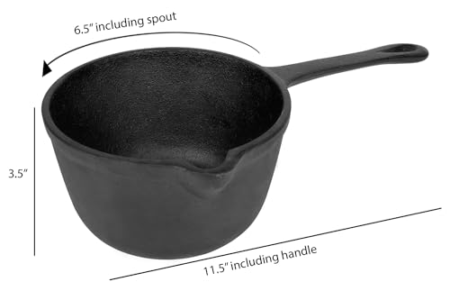 Jim Beam Vorgebrannter robuster Gusseisentopf zum Grillen und Ofen, groß, schwarz