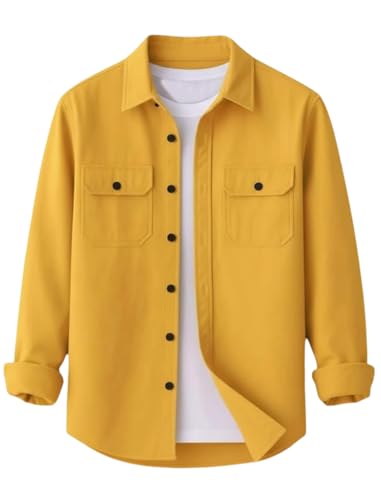 DEELMO Men’s Stylish Cotton Blend Casual Shirt || Full Sleeve But...