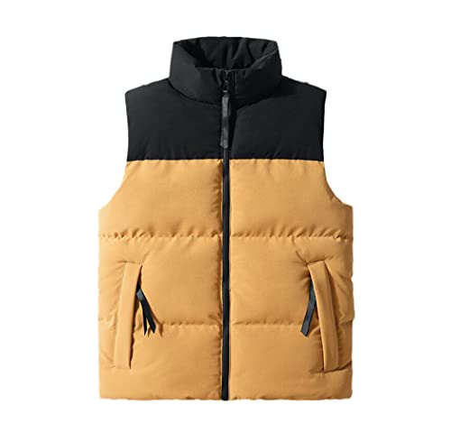 Veste rembourrée en velours homme jaune S pour contrer le froid sans encombrement