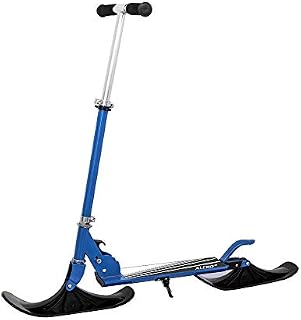 ALEKO SSC03BL Deluxe Street Ski 2-in-1 Youth Kick Stunt Scooter with Snow Ski