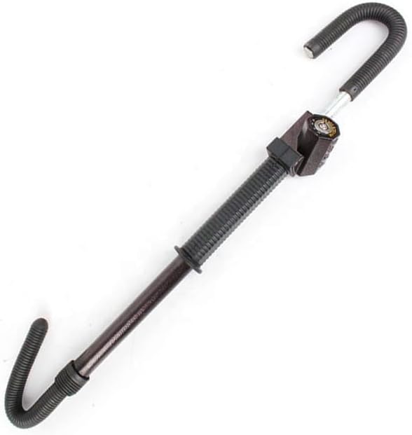 Autobizarre Anti-Theft Heavy Duty Double Protection Car Steering Wheel Lock with Clutch Pedal, Brake Pedal Lock for All Cars (Silver)