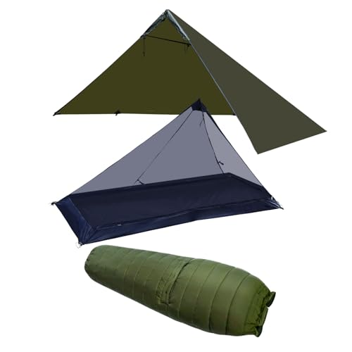 onewind Ultralight Shelter and Inner Tent and Topquilt, Shelter Set and Lightweight Quilt Poncho for Winter Ground Camping