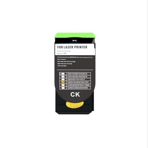 Toner compatible Lexmark CS317 CX317 pour remplacer la cartouche magenta épuisée