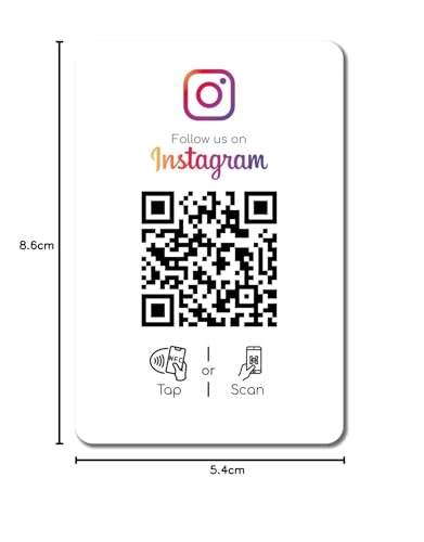 Image of Instagram NFC Card | Along with QR Code | Boost Instagram with Tap or Scan | Pre-Configured PVC Card | With Dashbboard
