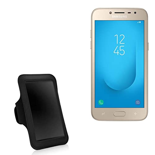 BoxWave Case Compatible with Samsung Galaxy J2 (2018) - Sports Armband, Adjustable Armband for Workout and Running for Samsung Galaxy J2 (2018) - Jet Black