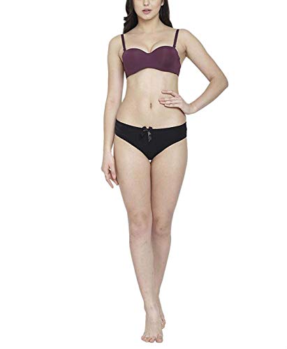 Image of Brachy Women's Every Day's Padded Underwired Demi Cup Bra T Shirt Padded Underwired Pushup Bra 85% Poly Cotton, 15% Elastane