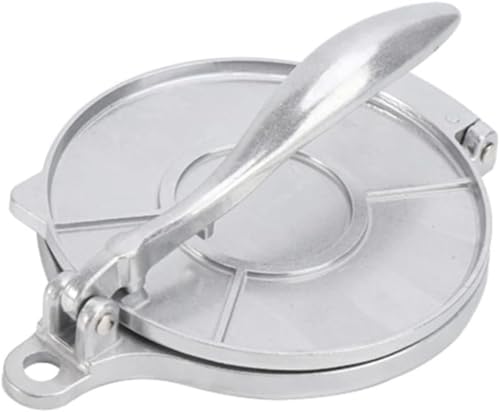 鋳鉄トルティーヤプレス DIY マニュアル コーン トルティーヤ プレス ツール、トルティーヤ メーカー、小麦粉トルティーヤ プレス - インド風チャパティ、小麦粉トルティーヤを作るためのツール (シルバー 20cm)