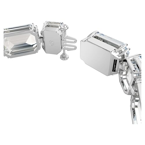 Swarovski Bracciale Tennis Millenia, Taglio Ottagonale, Bianco, Placcato Rodio - 3