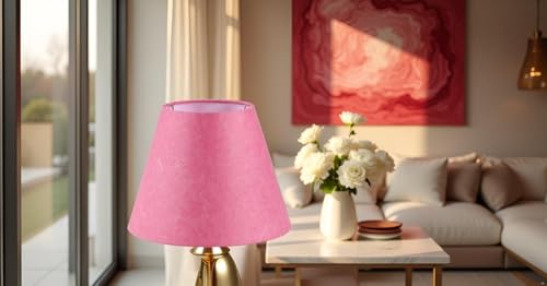 Aspen Creative 56043, Empire Uno Lamp Shade in Rose Red Parchment Wrinkled Paper, 5" Top x 9" Bottom x 7" Slant Height, Slip 33mm by Aspen Creative - Used condition - Image 8
