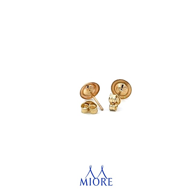 Miore Orecchini Donna Perle di fiume Pendenti Oro Bianco 9 Kt / 375