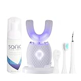 corou Ultrasonic Toothbrush for Adults - Automatic Electric Toothbrush Rechargeable Portable Washable Design Soft Bristles, 30s Timer, Wireless Charging Ideal for Travel & Home Use (White, Adult)