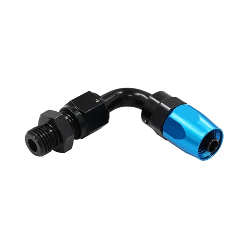 Adjustable Universal EFI Fuel Pressure Regulator Kit with 0-160psi Fuel Pressure Gauge and AN6-6AN Fuel Line Hose Fitting Connectors Kit (BLUE)