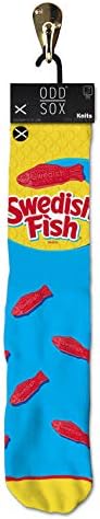 Odd Sox – Swedish Fish Candy Design – Novelty Crew Sock – Large – Soft Cotton Blend – Fun Snack-Themed Gift for Men & Women - Image 3