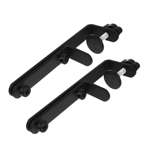 WOONEKY 2pcs Desktop Stand Pegboard Panel Stand Pegboard Table Bracket Desk Pegboard Accessories Pegboard Table Fixing Bracket Pegboard Desk Fixing Clamp Pegboard Mount Bracket Iron Black
