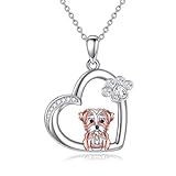 VENACOLY Yorkie Halskette 925 Sterling Silber Yorkie Anhänger Schmuck Geschenke für Frauen Yorkie Liebhaber