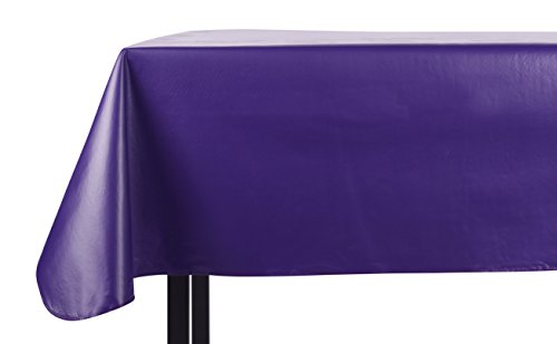 Yourtablecloth Heavy Duty Vinyl Rectangle or Square Tablecloth – 6 Gauge Heavy Duty Tablecloth – Flannel Backed – Wipeable Tablecloth with Vivid Colors & Many Sizes 52 x 90 Purple by Yourtablecloth - Used condition - US$39.50