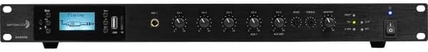 Dayton Audio DA650D Commercial Audio Amplifier 650W 70V/ 100V/ 4 Ohm Mixer - 4 Mic 2 Aux 1 Telephone Input