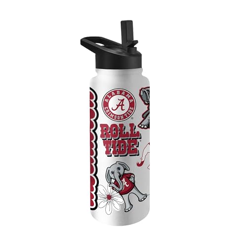 Image of Logo Brands NCAA Native 34 oz Quencher Water Bottle - | Local Icons Design | Double-Wall Insulated| Leak-Proof Lid & Built-In Straw