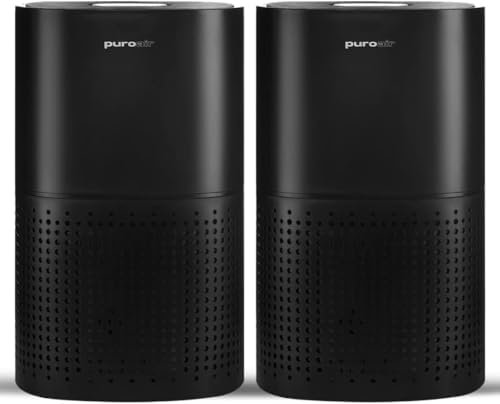 PuroAir 240 HEPA Air Purifiers for Home Large Rooms - Covers Up To 1,000 Sq Ft - Filters Up To 99.9% of Pollutants, Smoke, Pollen, Dust - Quiet HEPA Air Filter - Air Purifiers for Bedroom (2 Pack)