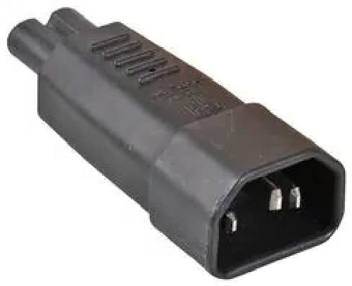 Auline IEC Female Kettle C13 C14 to C7 Figure 8 Mains Cable Adaptor Convertor