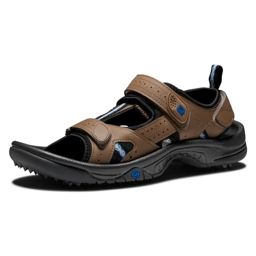 Footjoy Herren Golf Sandals Golfschuhe, Dunkles Braungrau, 42 EU