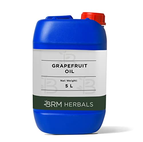 Image of Grapefruit Essential Oil - Therapeutic & Cosmetic Grade - 5L For Aromatherapy, Diffuser, Soap Making, Cosmetic Making, Lotions, Creams, DIY Personal Care For Face, Hair, Skin & Body