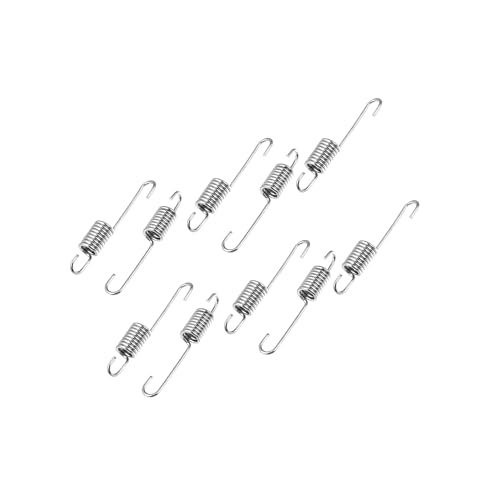 Partuto 10pcs 8.5cm Length Silver Tone Motorcycle Brake Pedal Return Spring Replacement
