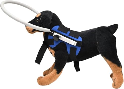 Citybabyペットの衝突防止サークル、牽引ロープ、調節可能、視力の弱い犬の衝突や怪我を防ぐ、防水SBR素材、実用的で安全 (第1世代ブルー,Sリング直径22(4〜10 kgのペット用))