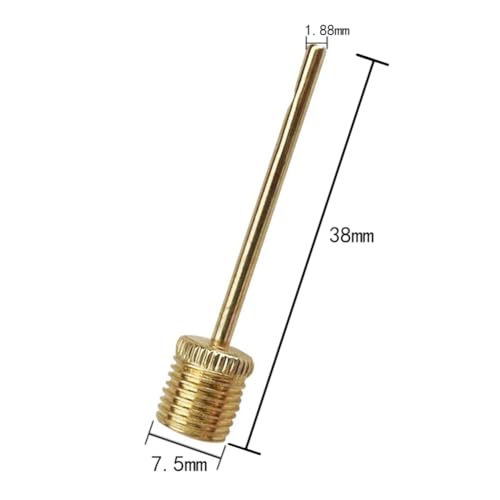 WELANGBN 3 Pack Pump Inflating Needles,No Break Heavy Duty Air Pump Needles for Balls, Stainless Steel Body,Gold