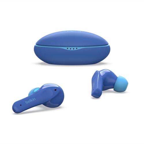 Image of Belkin Soundform Nano, True Wireless Earbuds For Kids, Girls And Boys Earphones For Online Learning, School, Travel Compatible With Laptop, Macbook, Iphone, Ipad, Galaxy, Tablet Etc Blue, Adjustable