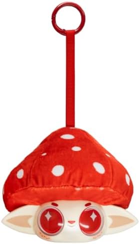 Capkins Fly Mushroom Bag Clip, Green and White, 3.5 Inches, Mixed Media Plush and Vinyl Keychain image 5