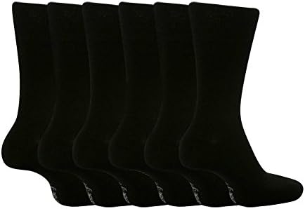 Gentle Grip 6 Pairs Mens BIGFOOT Loose Top Socks Size 12-14 Uk, Plain Colours