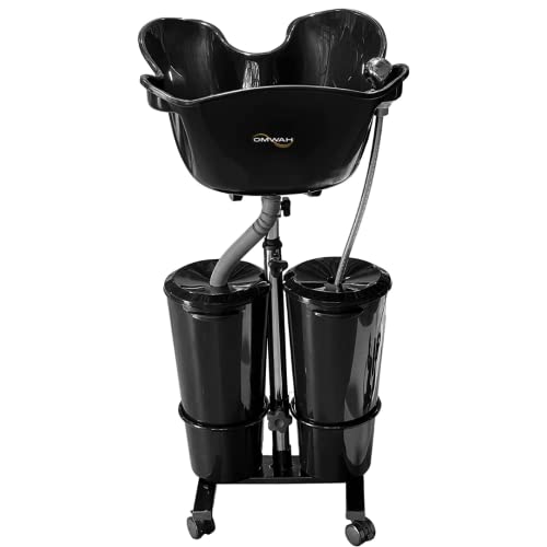 Omwah Portable Abs Shampoo Unit With Electric Pump With 2 Bucket And Drain Hoses Adjustable Height Barber And Salon Upc Certified #TOP28