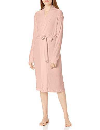PJ Salvage Women's Loungewear Textured Basics Robe, Blush, M