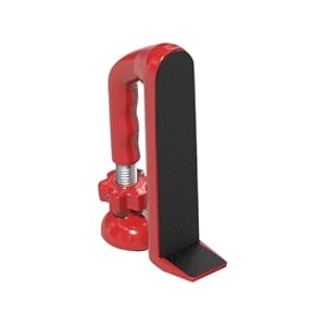 Adjustable Anti Theft Door Stopper Portable Security Device Heavy Duty Door Lock for Travel Hotels Apartments and Home Use (Red)