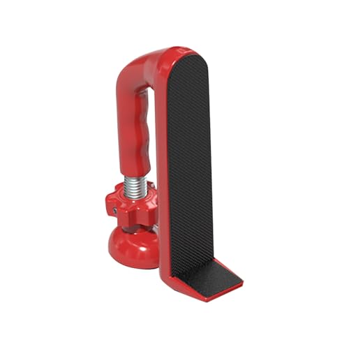Adjustable Anti Theft Door Stopper Portable Security Device Heavy Duty Door Lock for Travel Hotels Apartments and Home Use (Red)