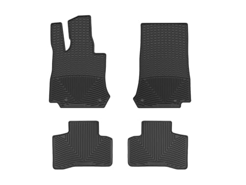 WeatherTech All-Weather Floor Mats for Mercedes AMG GLC 63 S, AMG GLC 43 SUV, GLC-Class - 1st & 2nd Row (W442-W443), Black