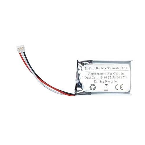 3.7V 300mAh Battery for Garmin DashCam 45/46/55/56/66/67W