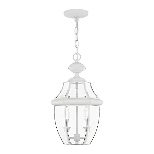 Livex Lighting 2255-03 Monterey 2-Light Outdoor Hanging Lantern, White #TOP2