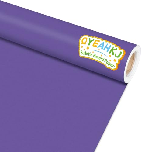 Ultra Purple Bulletin Board Paper Roll Purple Bulletin Board Background Paper Back to School Classroom Decoration Poster for Art Craft DIY Projects Home Office Classroom Party Supplies 17.7in x 20ft